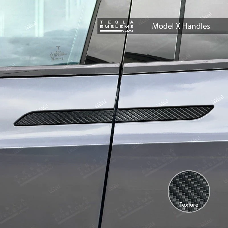 3M Carbon Fiber Tesla Door Handle Decals (4pcs) - Image 4