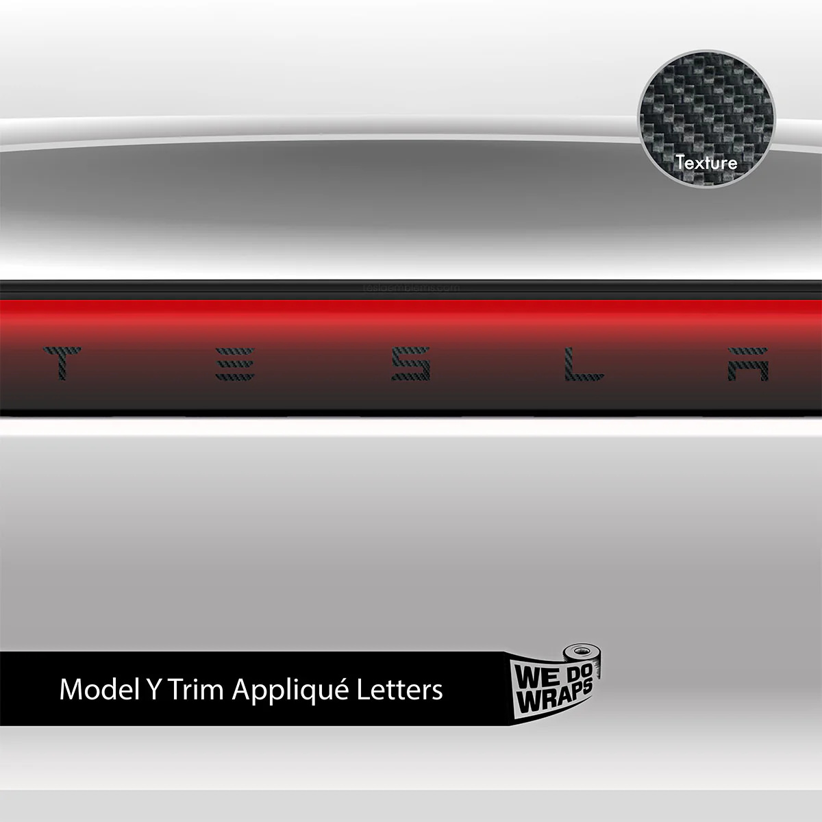 3M Carbon Fiber Tesla Emblem Decals (Front + Back) | Model Y - Image 4
