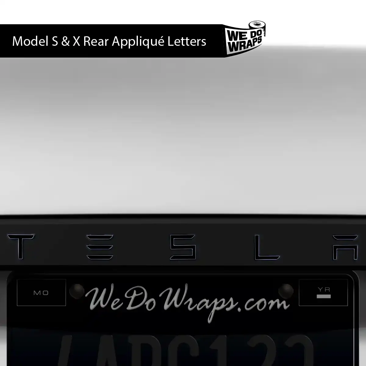 3M Gloss Black Tesla Emblem Decals (Front + Back) | Model X - Image 3