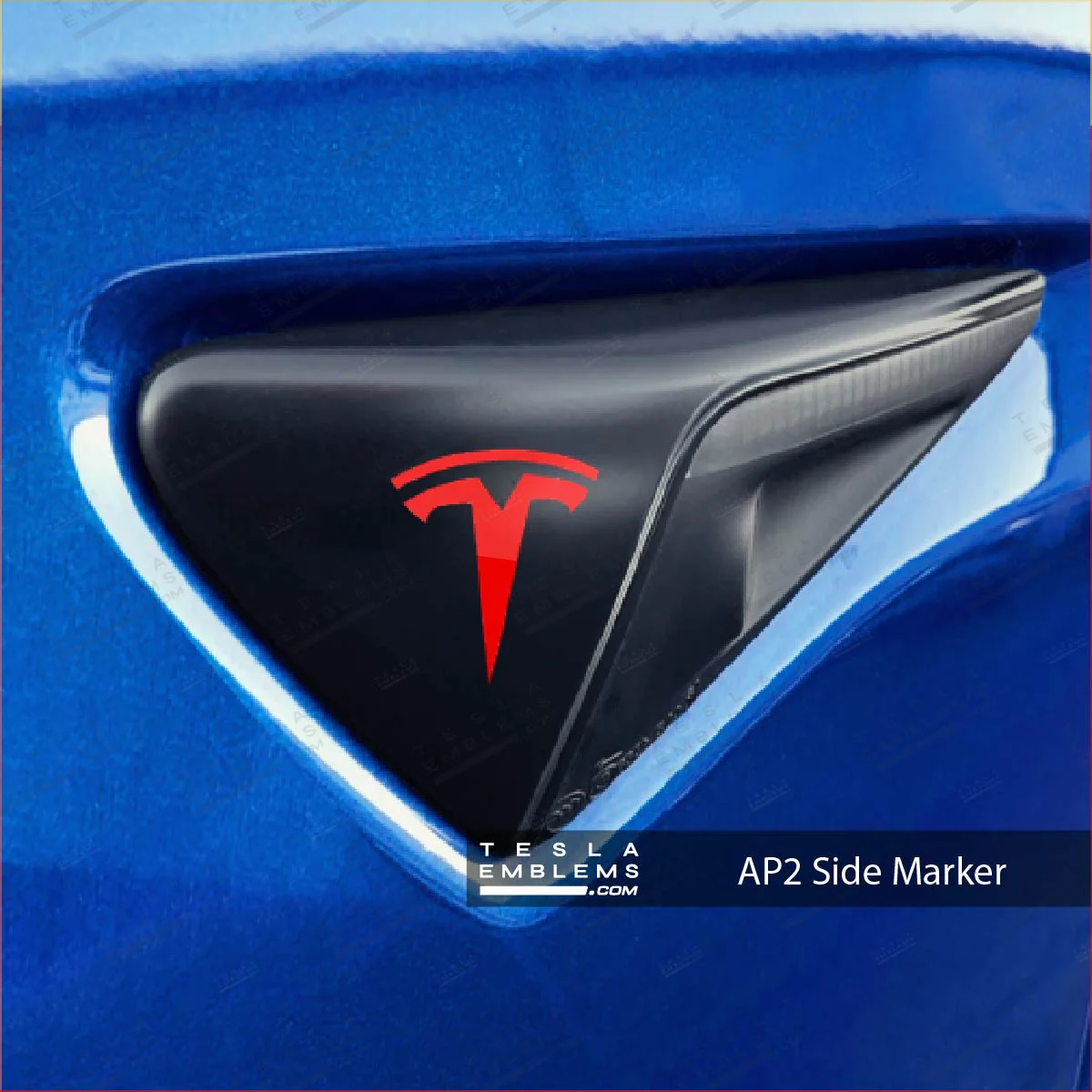 3M Gloss Dragon Fire Red Tesla Autopilot Camera Side Marker Decals (2pcs) - Image 2