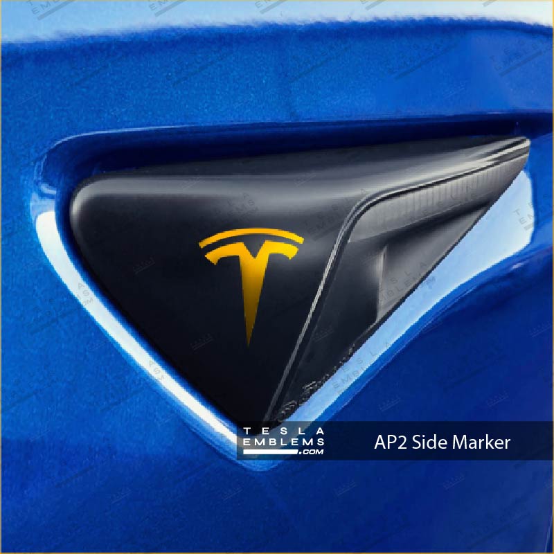 3M Gloss Sunflower Yellow Tesla Autopilot Camera Side Marker Decals (2pcs) - Image 2