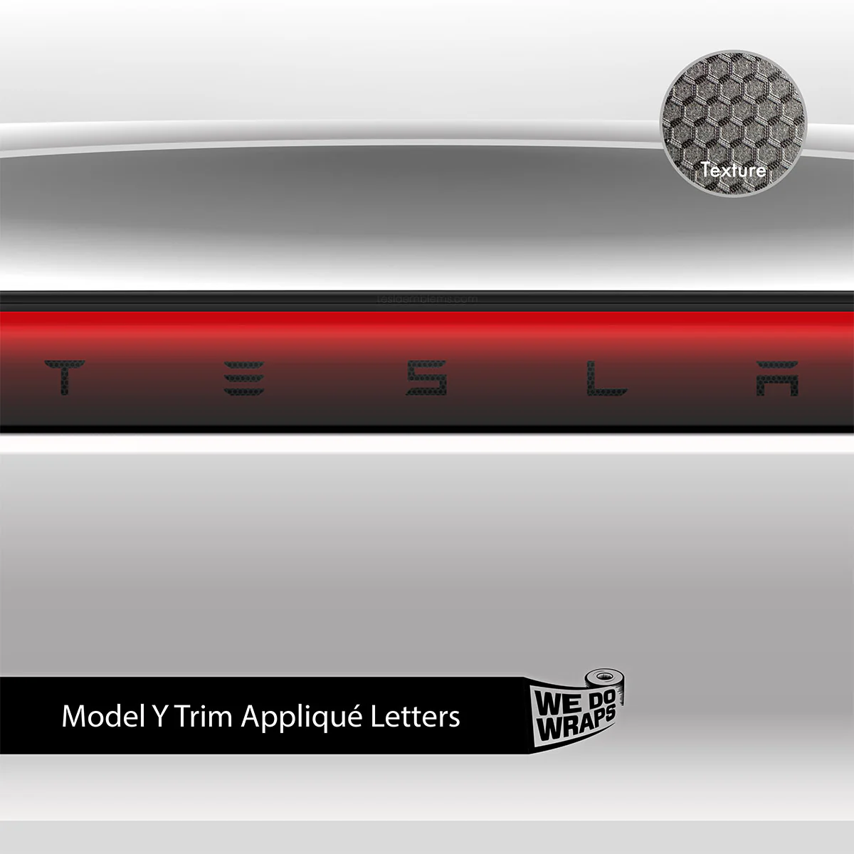 3M Matrix Black Tesla Emblem Decals (Front + Back) | Model Y - Image 4