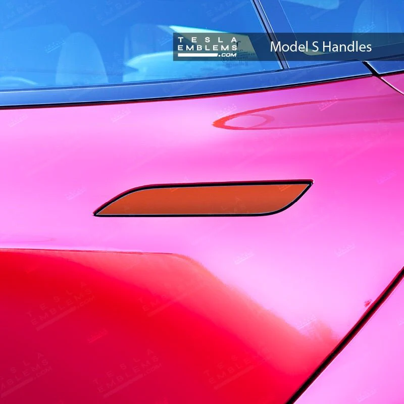 3M Matte Red Tesla Door Handle Decals (4pcs) - Image 3