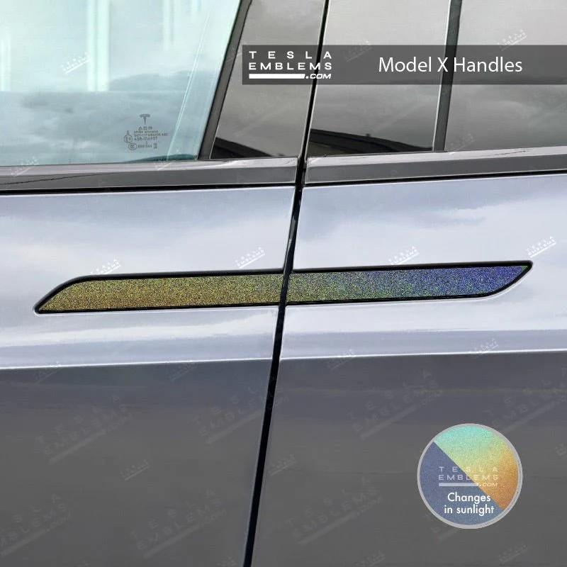 3M Satin Psychedelic Flip Tesla Door Handle Decals (4pcs) - Image 2