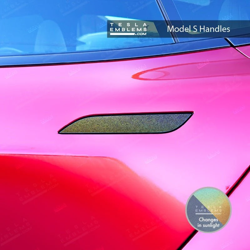 3M Satin Psychedelic Flip Tesla Door Handle Decals (4pcs) - Image 3