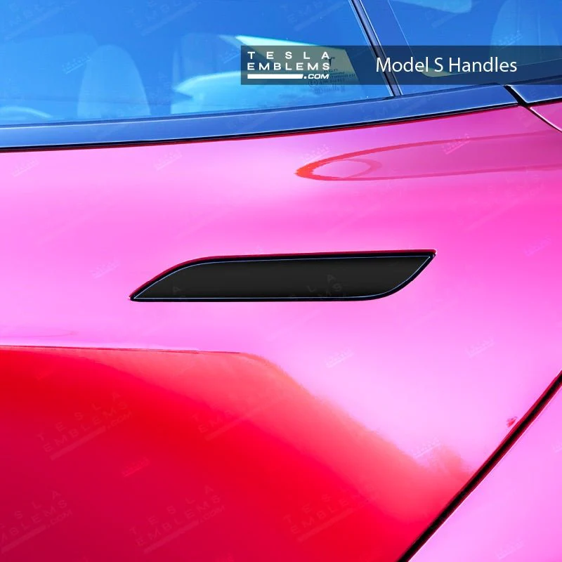 3M Satin Black Tesla Door Handle Decals (4pcs) - Image 3