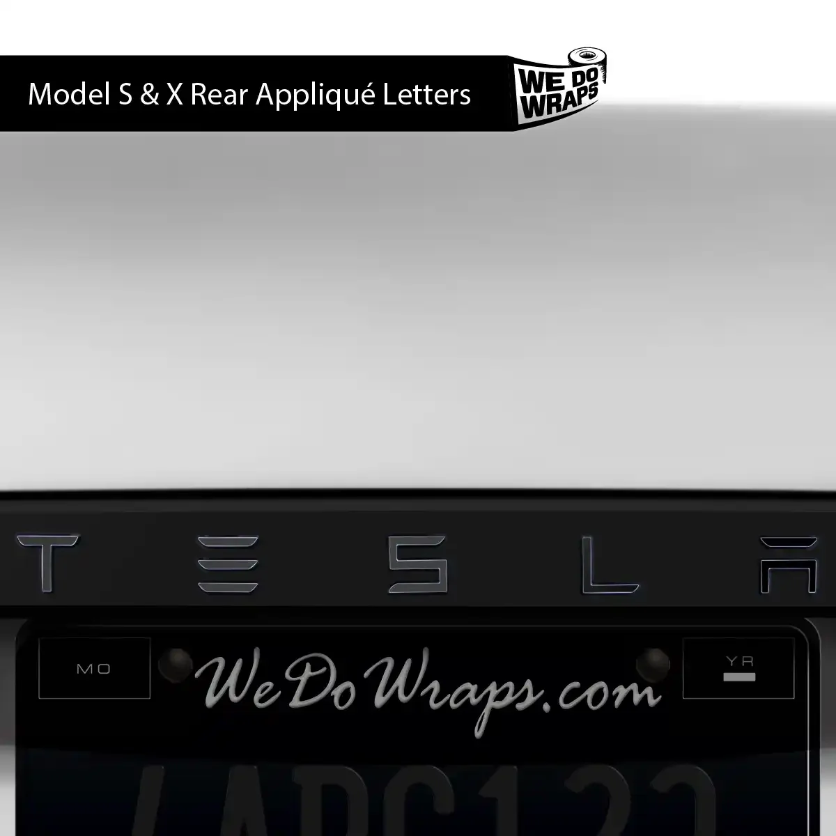3M Satin Black Tesla Emblem Decals (Front + Back) | Model S - Image 3