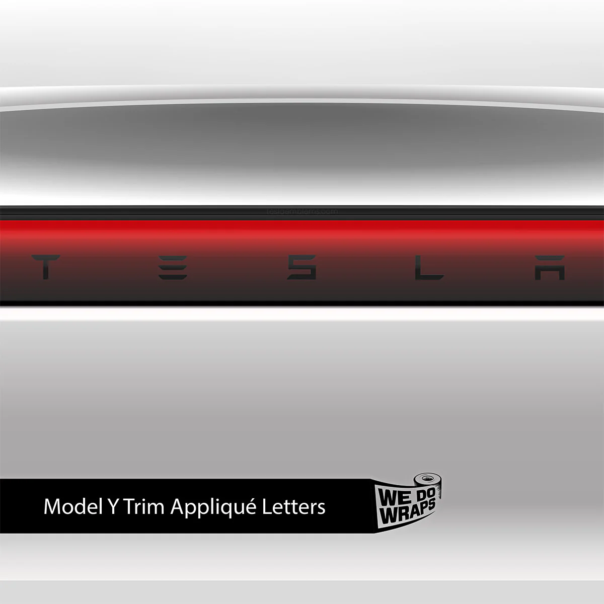 3M Satin Black Tesla Emblem Decals (Front + Back) | Model Y - Image 4