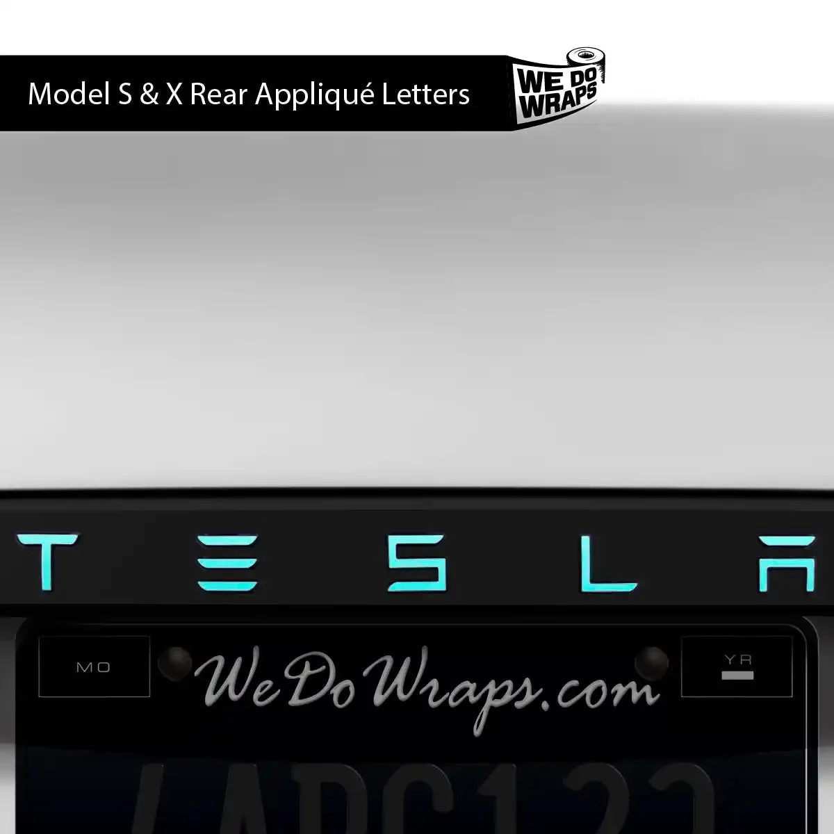 3M Satin Key West Tesla Emblem Decals (Front + Back) | Model S - Image 3