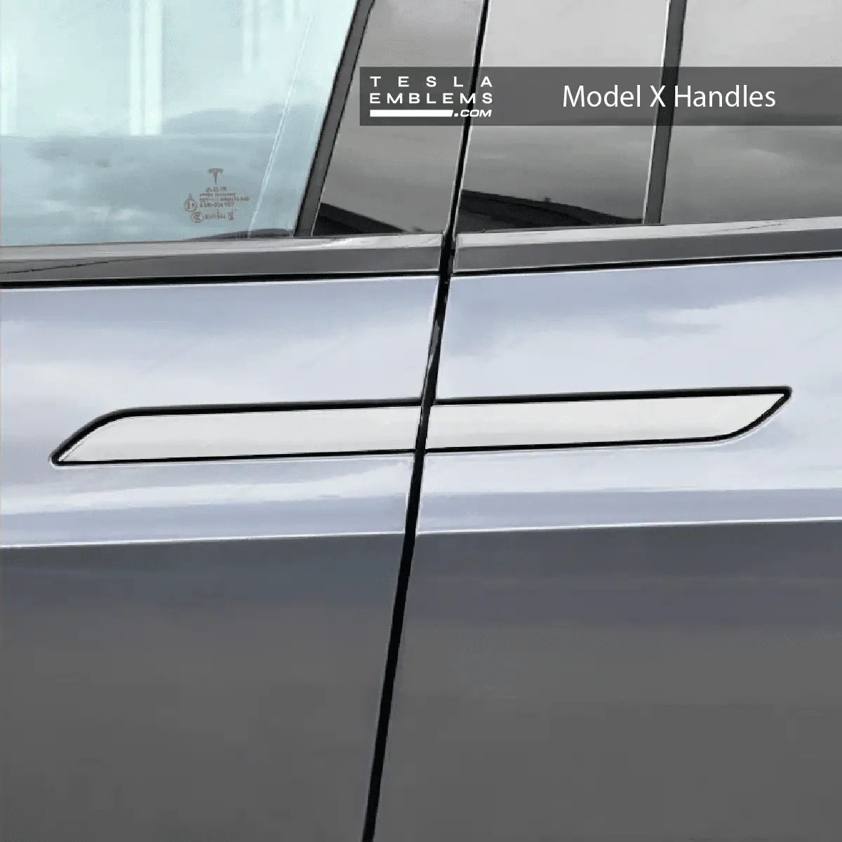3M Satin White Tesla Door Handle Decals (4pcs) - Image 3