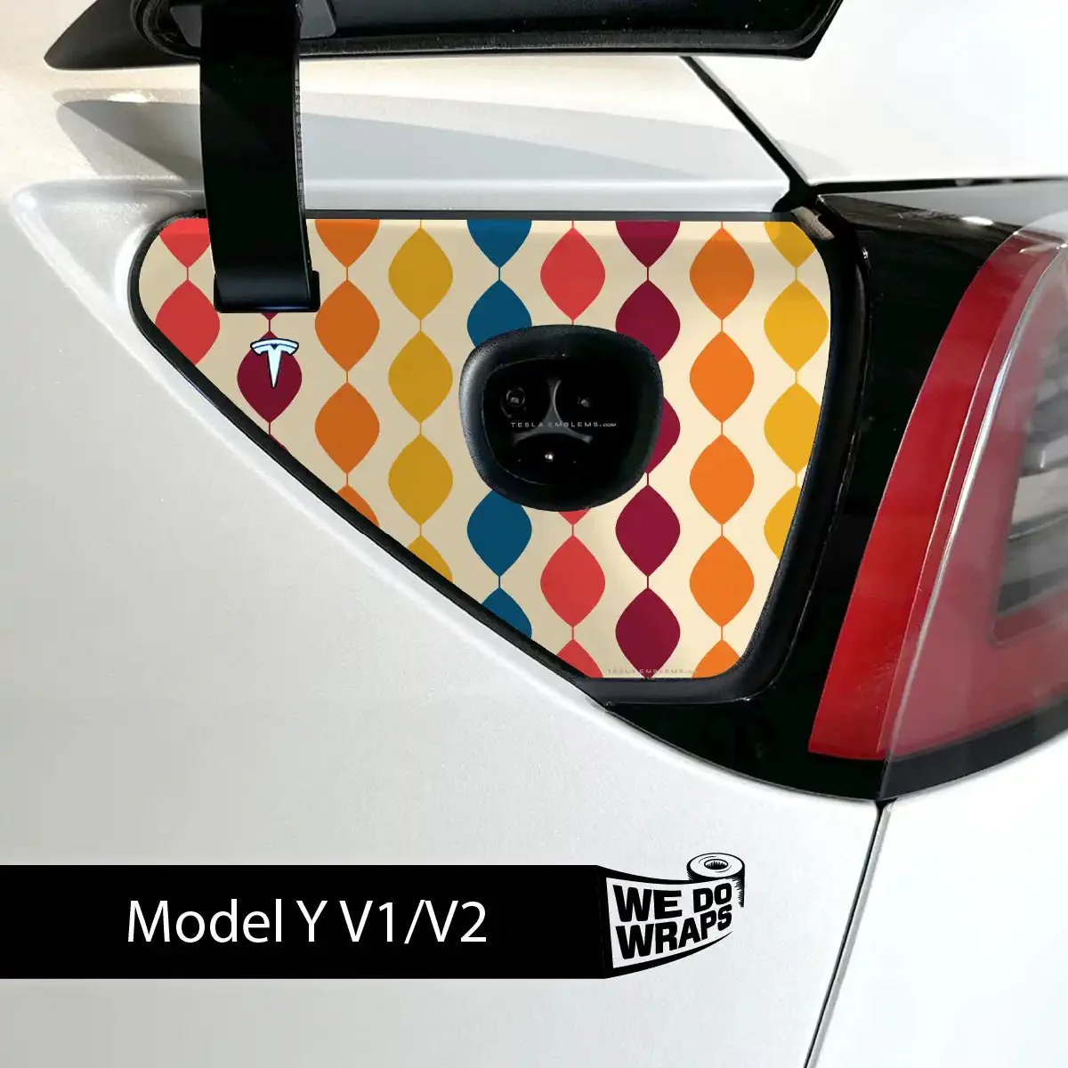60s Garland Tesla Charge Port Wrap | Model Y - Image 2