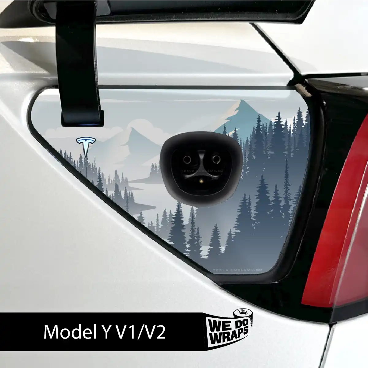 Alpine Retreat Tesla Charge Port Wrap | Model Y - Image 2