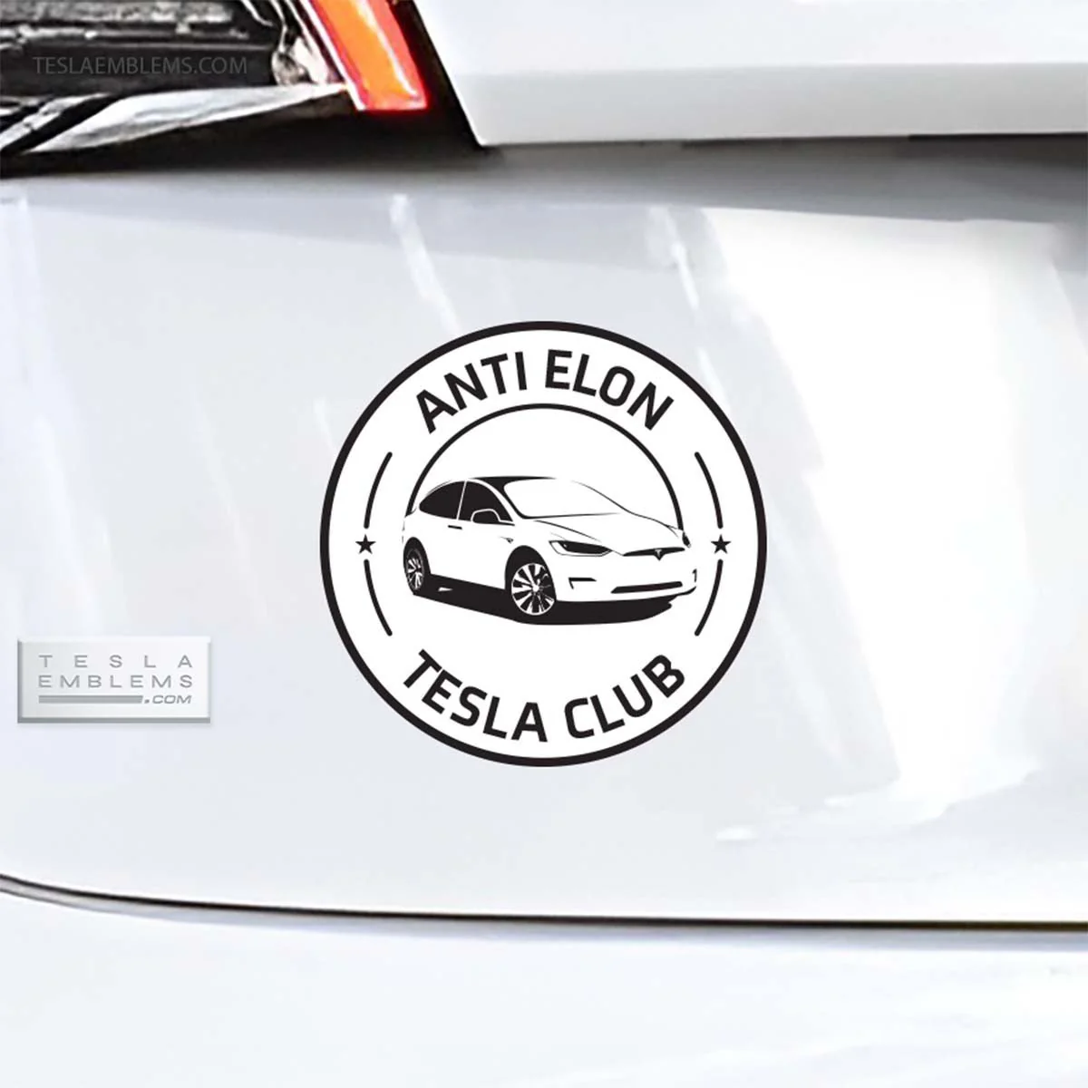Anti Elon Tesla Club Badge | Vinyl Decal / Sticker - Image 3