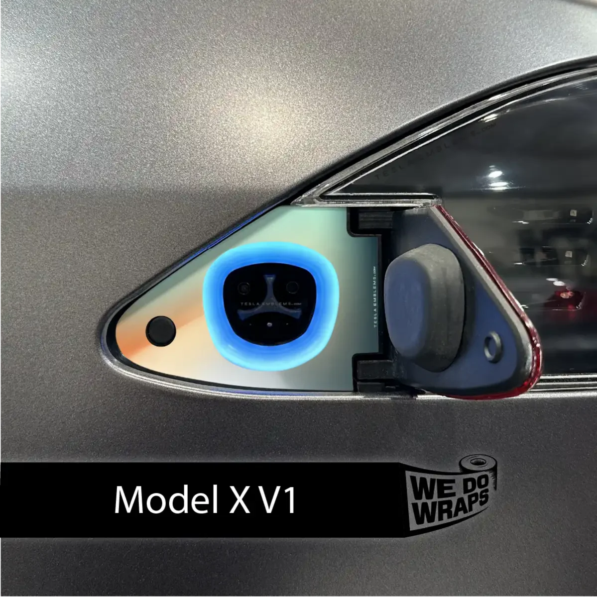 Beachy Gradient Tesla Charge Port Wrap | Model X - Image 2