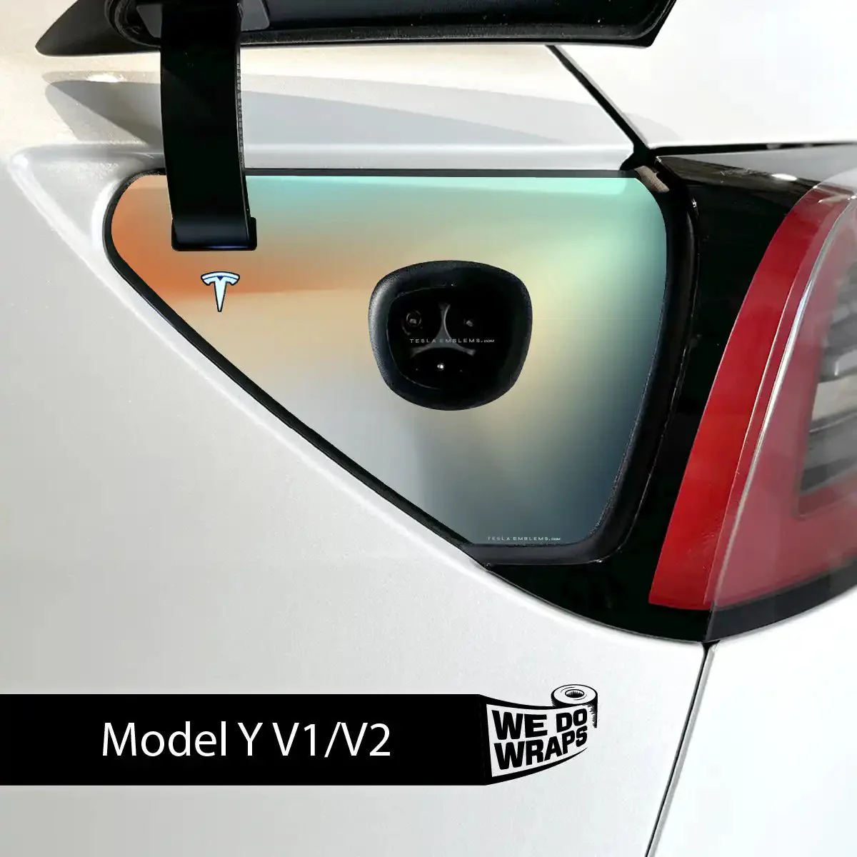 Beachy Gradient Tesla Charge Port Wrap | Model Y - Image 2