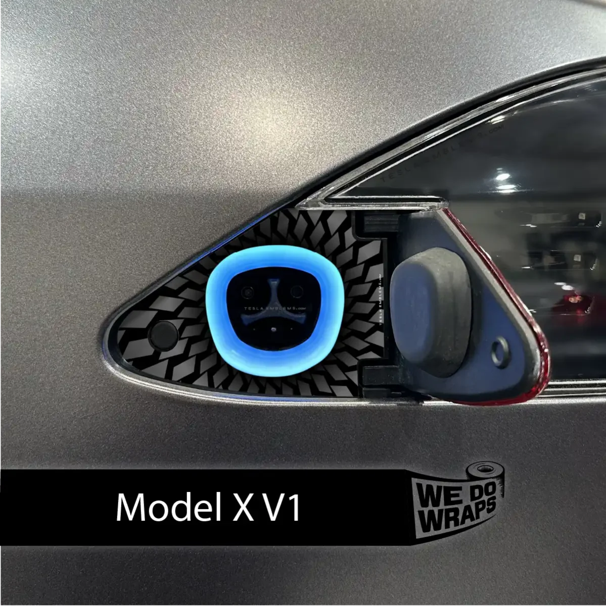 Black Hole Tesla Charge Port Wrap | Model X - Image 2