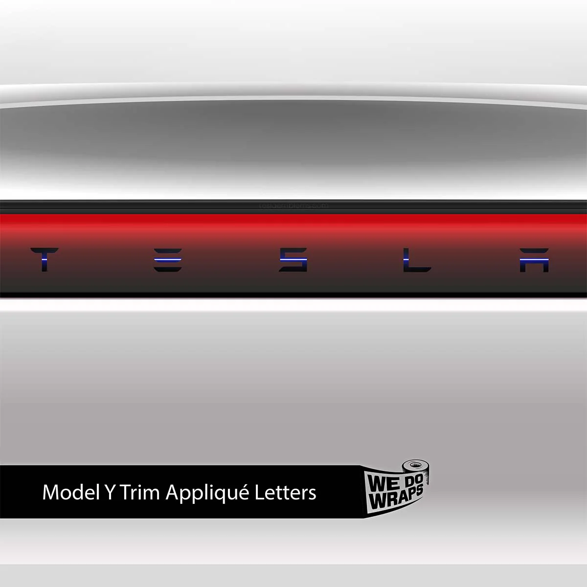 Blue Laser Sword Tesla Emblem Decals (Front + Back) | Model Y - Image 3