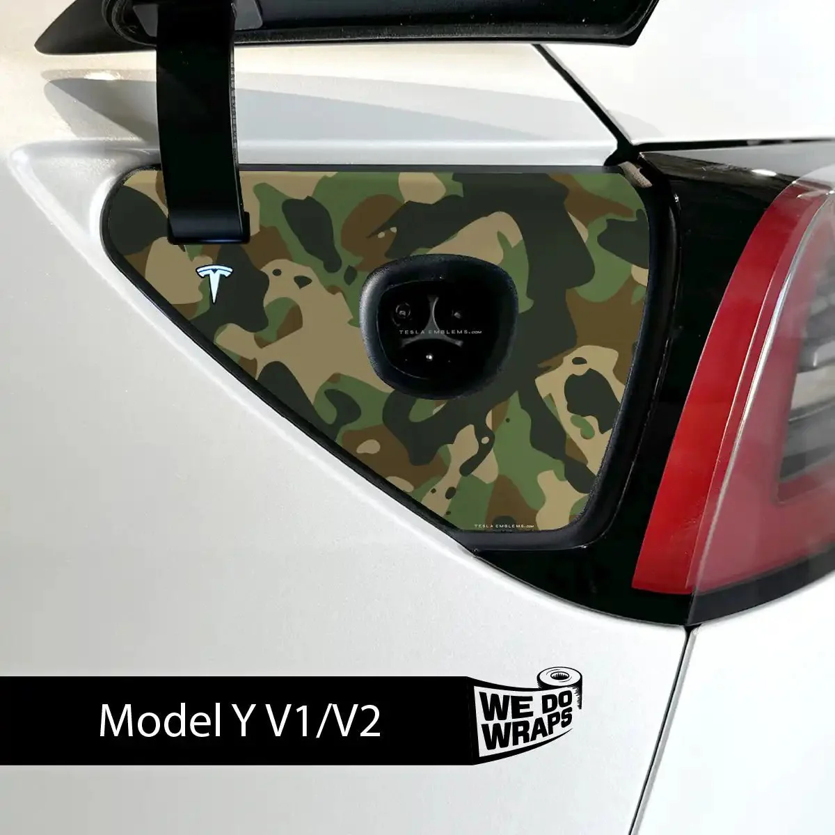 Camo Tesla Charge Port Wrap | Model Y - Image 2