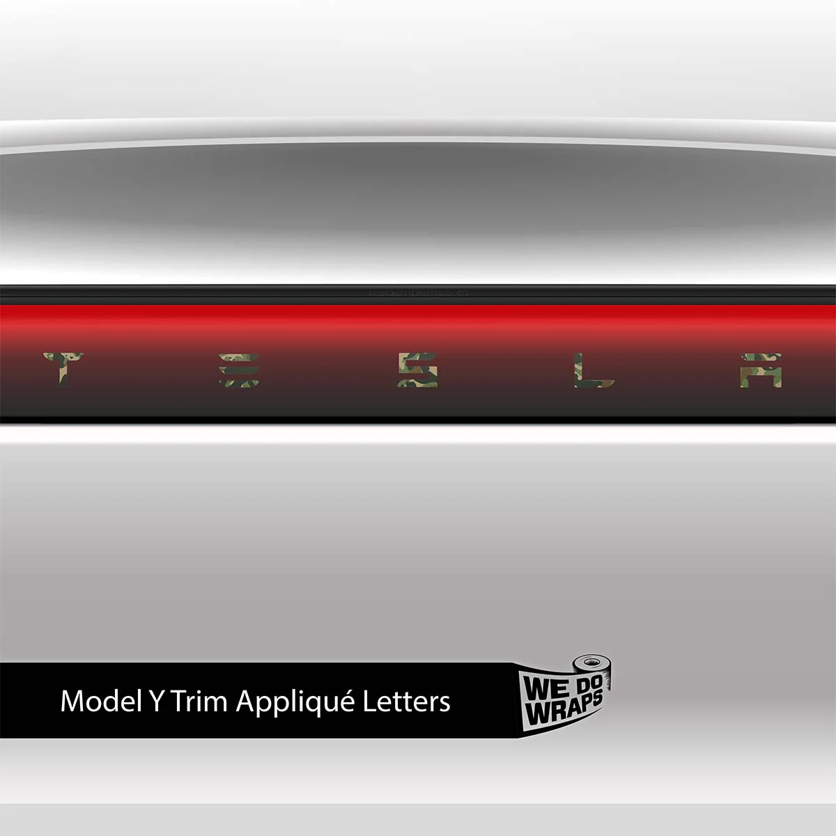 Camo Tesla Emblem Decals (Front + Back) | Model Y - Image 5