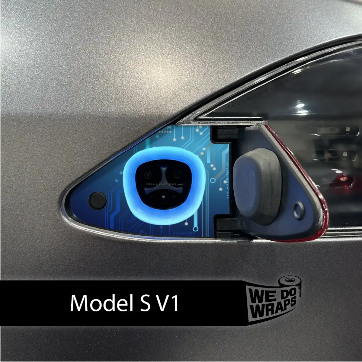 Circuit Blues Tesla Charge Port Wrap | Model S - Image 2