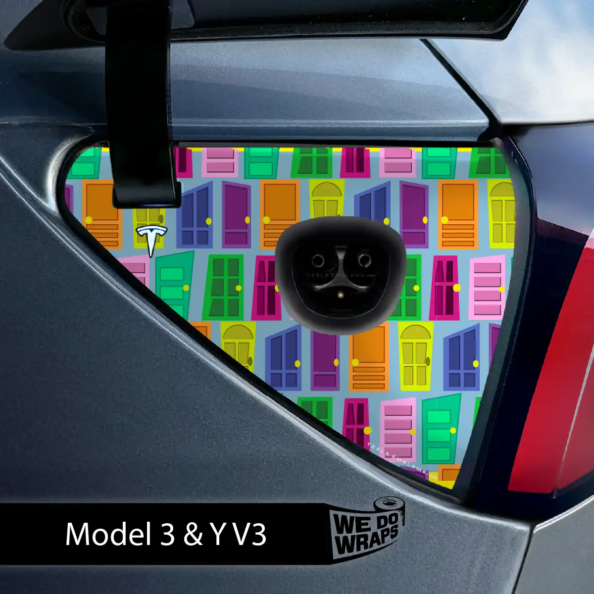 Colorful Doors Tesla Charge Port Wrap | Model 3 - Image 2