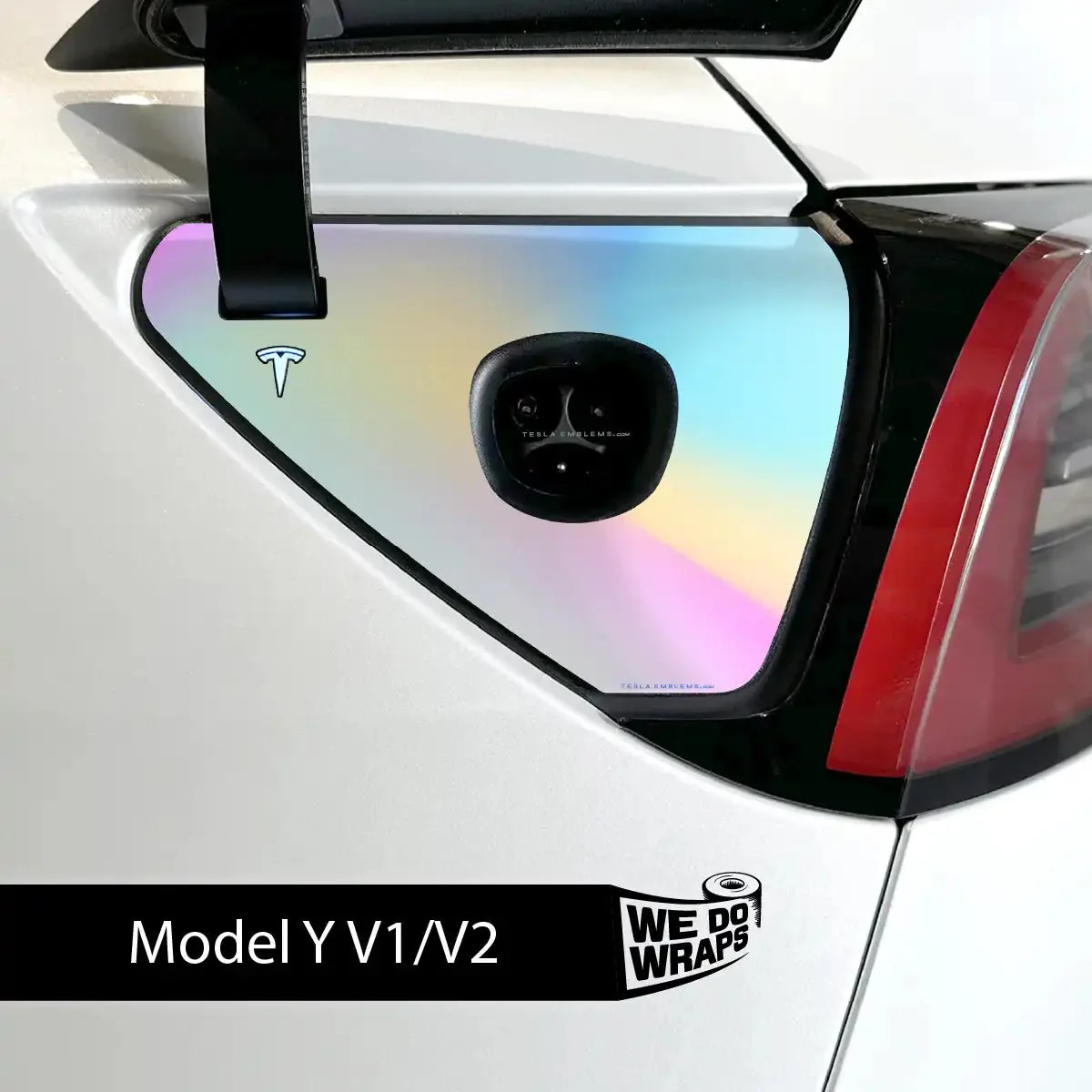 Cotton Candy Gradient Tesla Charge Port Wrap | Model Y - Image 2