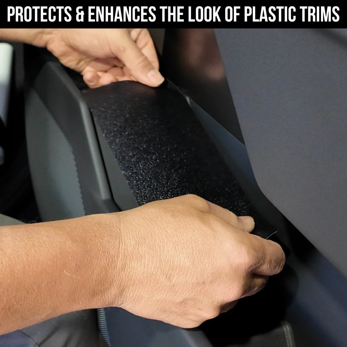 Cybertruck Cargo Front Inner Door Pocket Protection DIY Vinyl Fascia Overlay Kit - Bed Liner Spray Look | TOProtect - Image 3