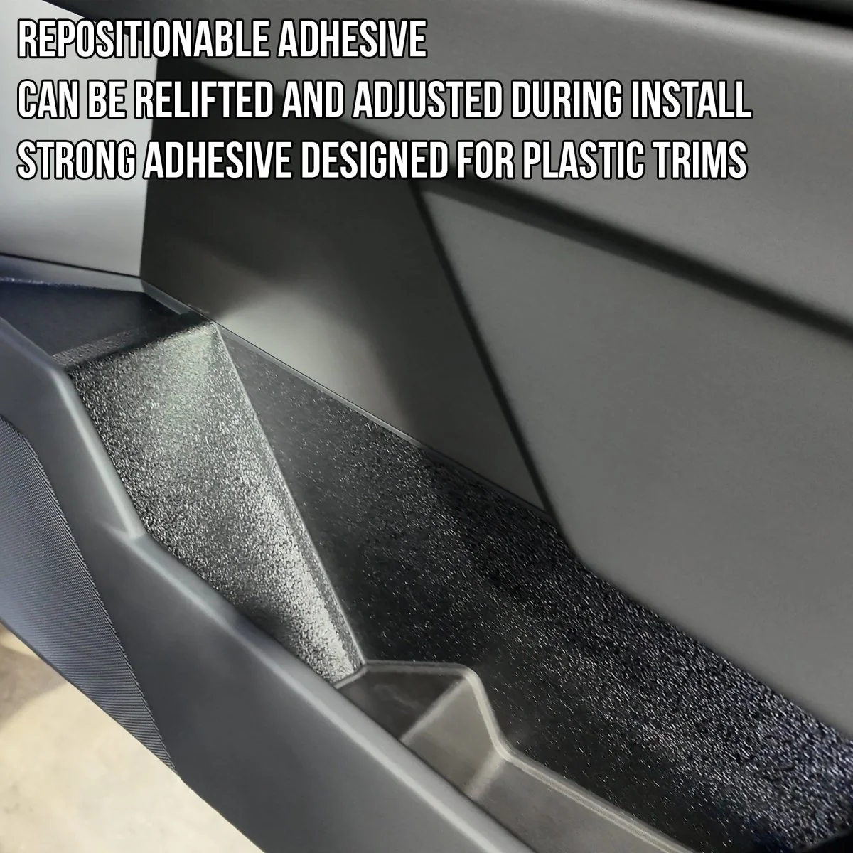 Cybertruck Cargo Front Inner Door Pocket Protection DIY Vinyl Fascia Overlay Kit - Bed Liner Spray Look | TOProtect - Image 5