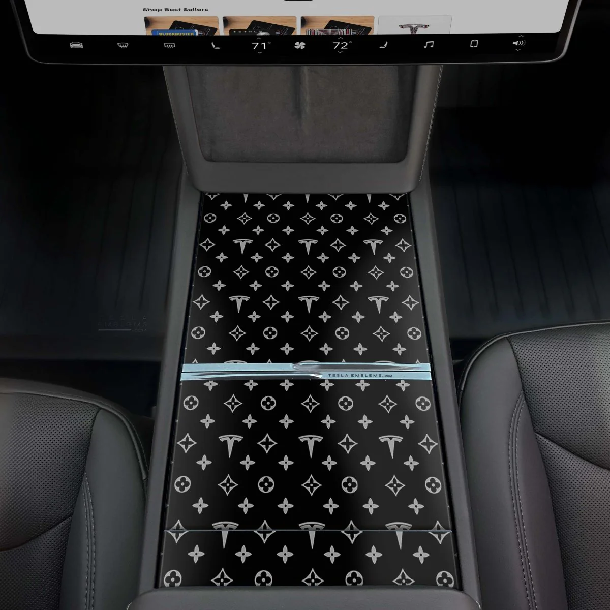 Designer Pattern Tesla Edition | Tesla Center Console Wrap Kit | Model Y 2026 - Image 2