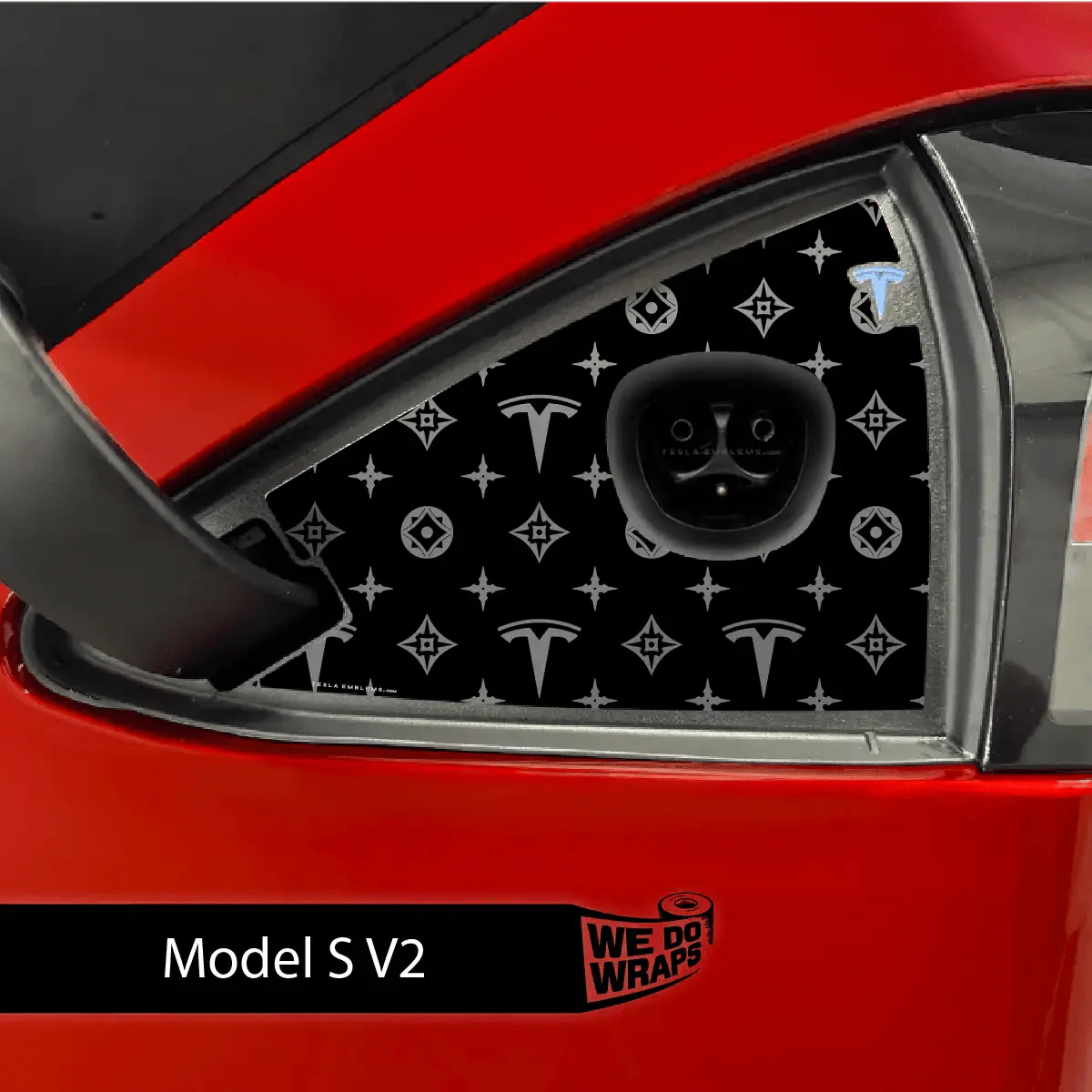 Designer Pattern Tesla Edition Tesla Charge Port Wrap | Model S - Image 2