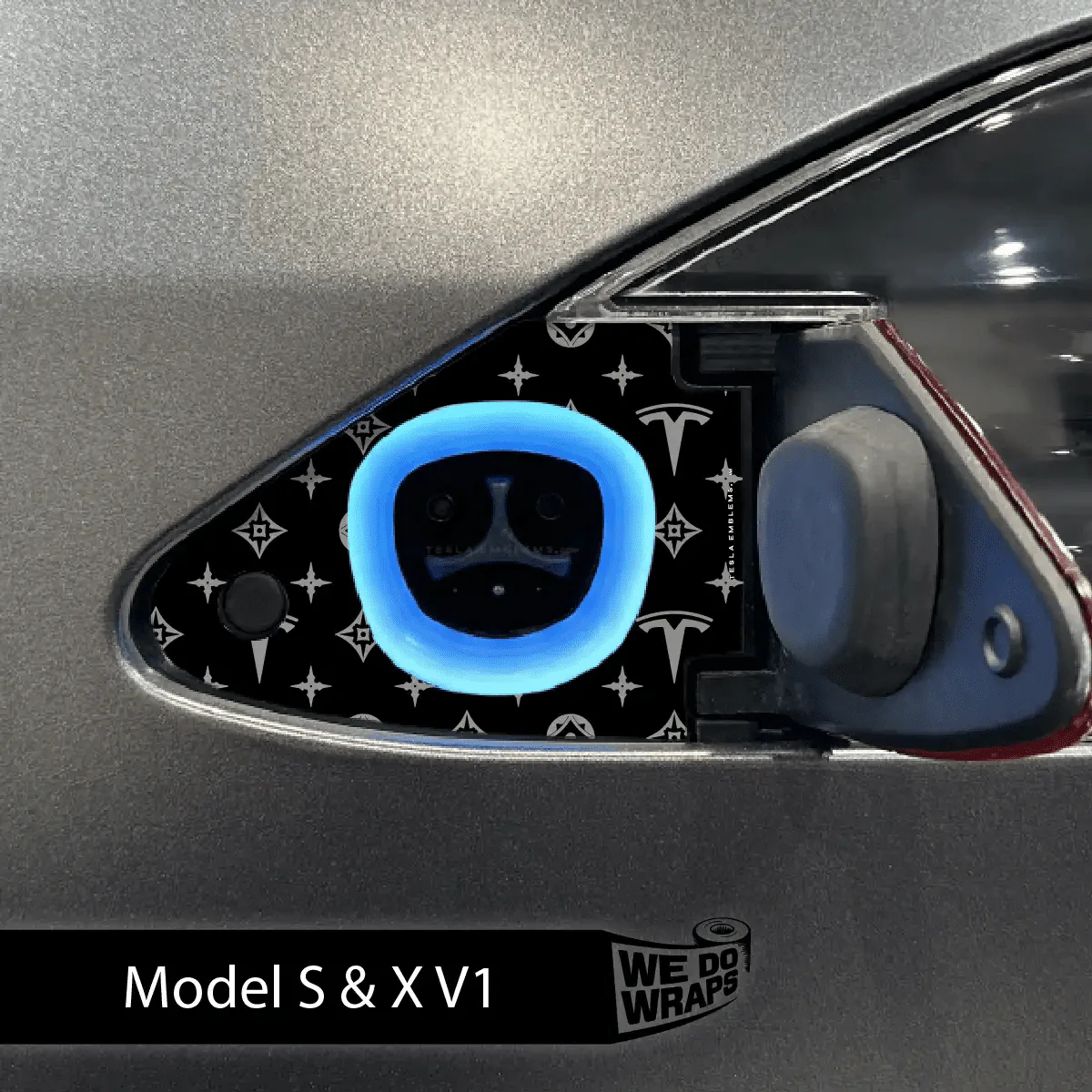 Designer Pattern Tesla Edition Tesla Charge Port Wrap | Model S - Image 4