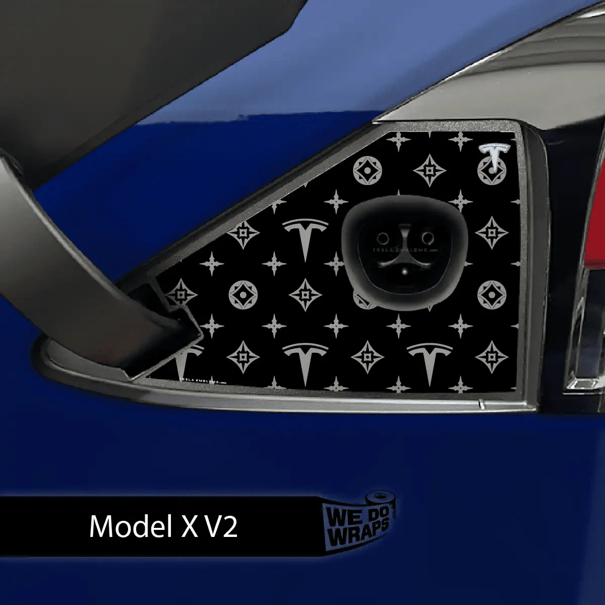 Designer Pattern Tesla Edition Tesla Charge Port Wrap | Model X - Image 2
