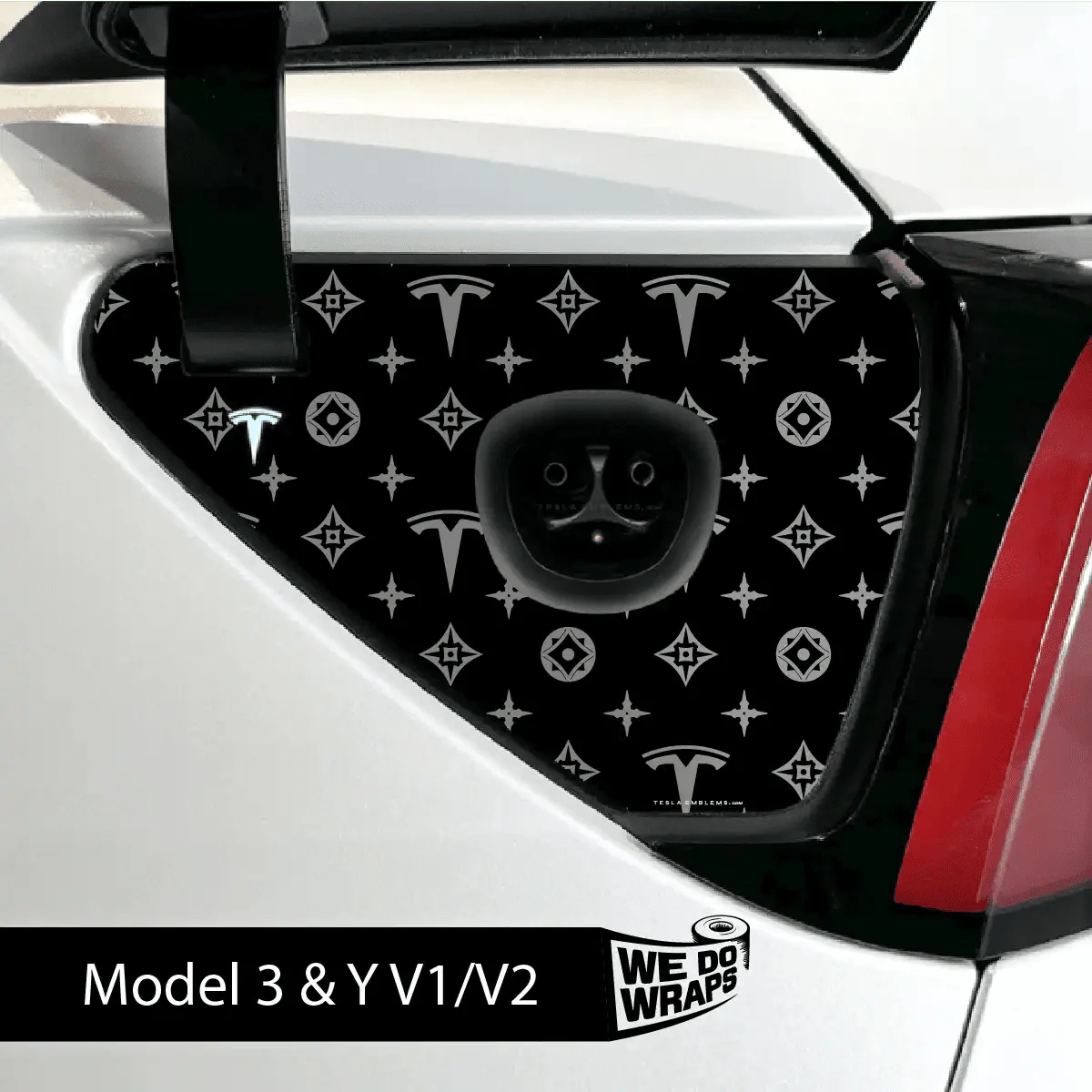 Designer Pattern Tesla Edition Tesla Charge Port Wrap | Model 3 - Image 2