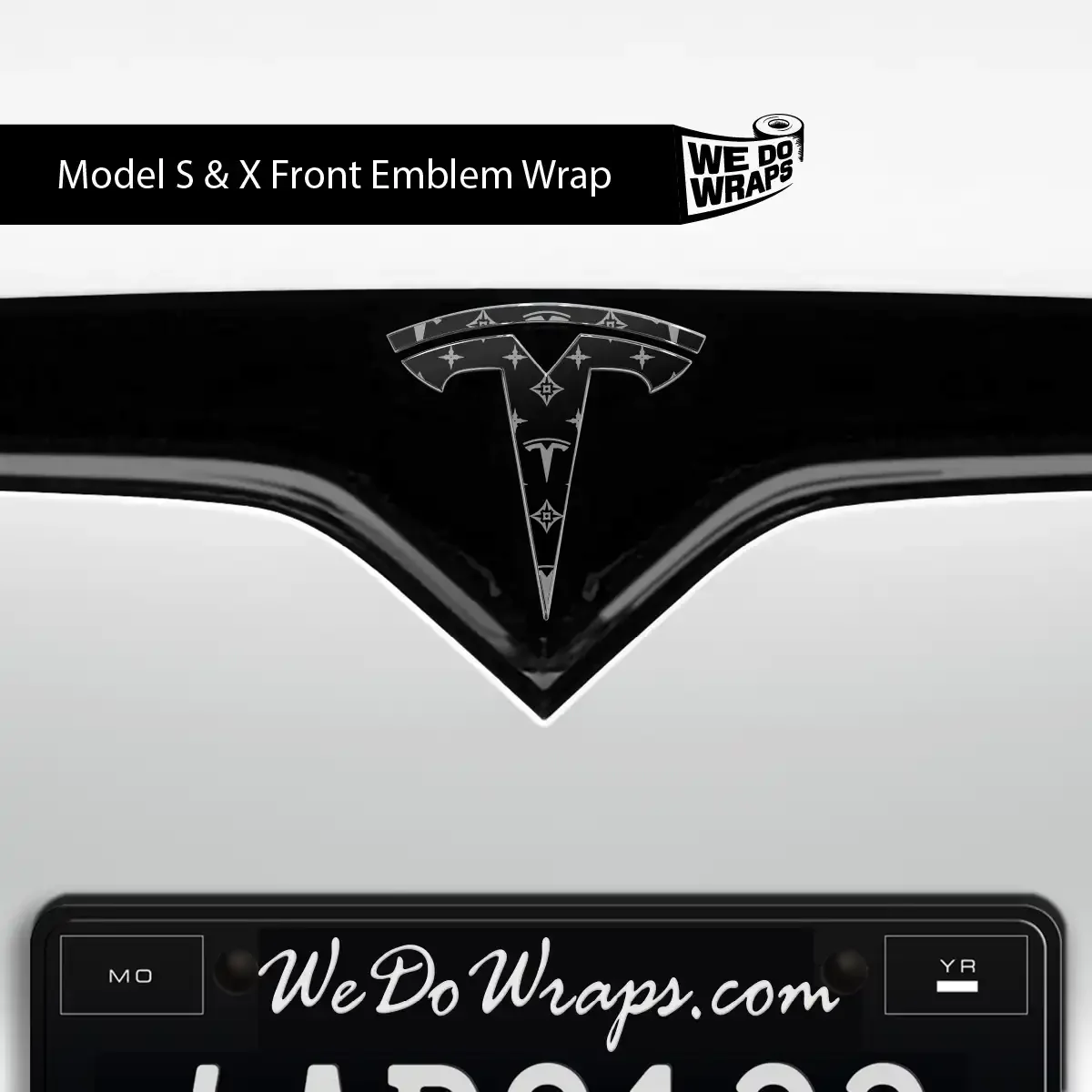 Designer Tesla Edition Pattern Tesla Emblem Decals (Front + Back) | Model S - Image 2