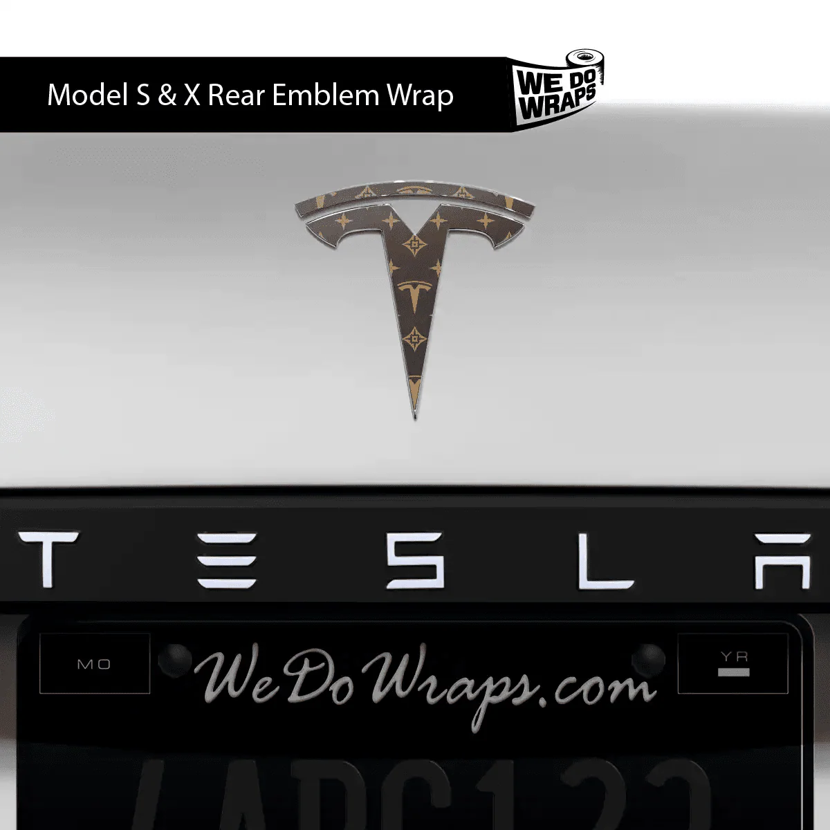 Designer Tesla Edition Pattern Tesla Emblem Decals (Front + Back) | Model S - Image 3