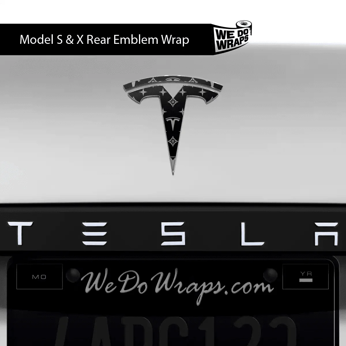 Designer Tesla Edition Pattern Tesla Emblem Decals (Front + Back) | Model S - Image 4