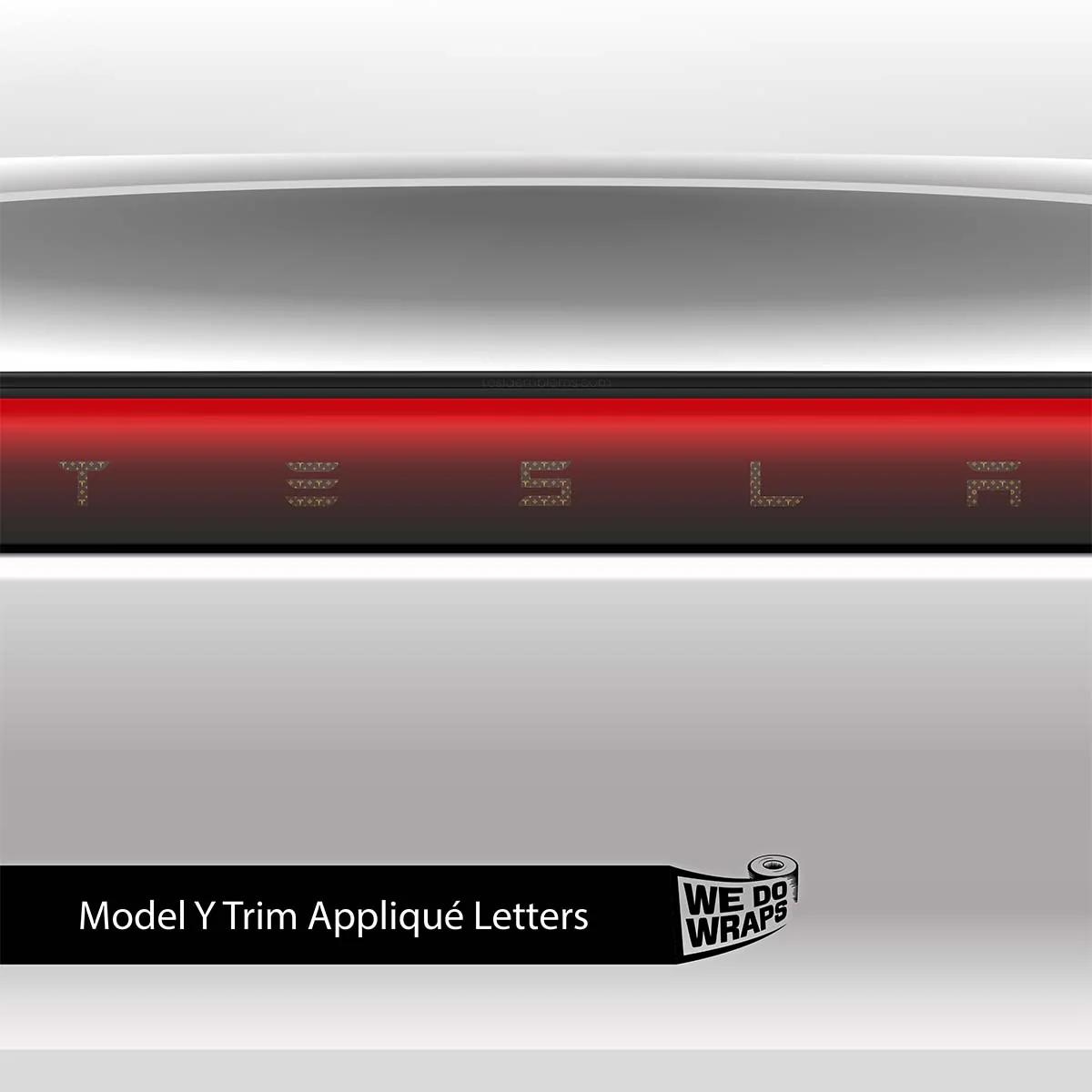 Designer Tesla Edition Pattern Tesla Emblem Decals (Front + Back) | Model Y - Image 5