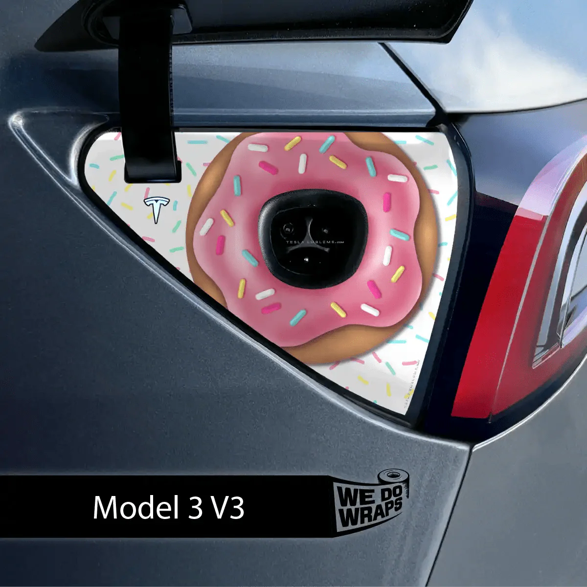 Donut Tesla Charge Port Wrap | Model 3 - Image 2