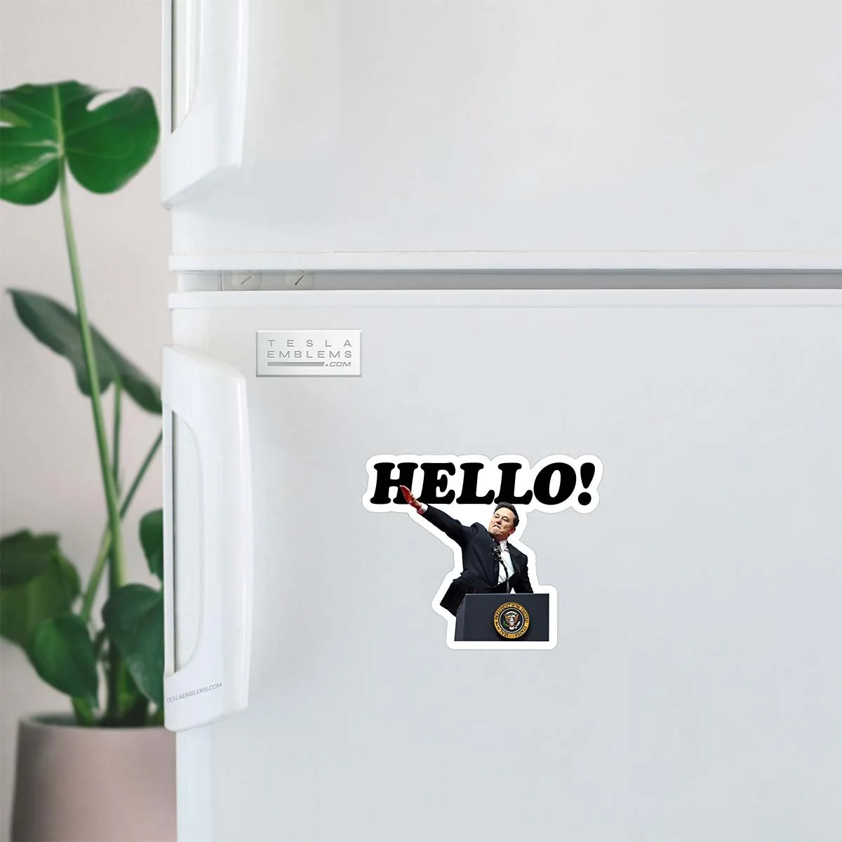 Elon Salutes Hello Vinyl Decal Sticker - Image 4