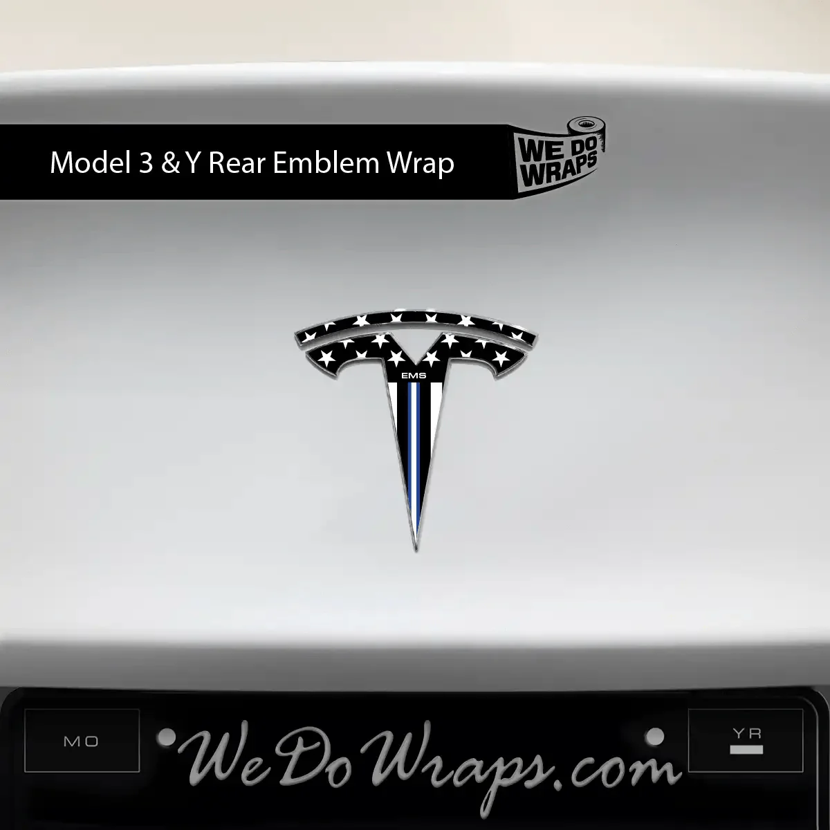 First Responders EMS Tesla Emblem Decals (Front + Back) | Model Y - Image 2