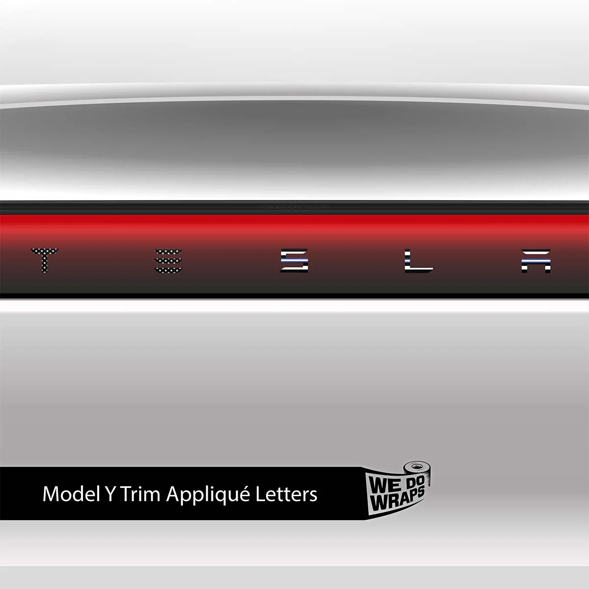 First Responders EMS Tesla Emblem Decals (Front + Back) | Model Y - Image 3