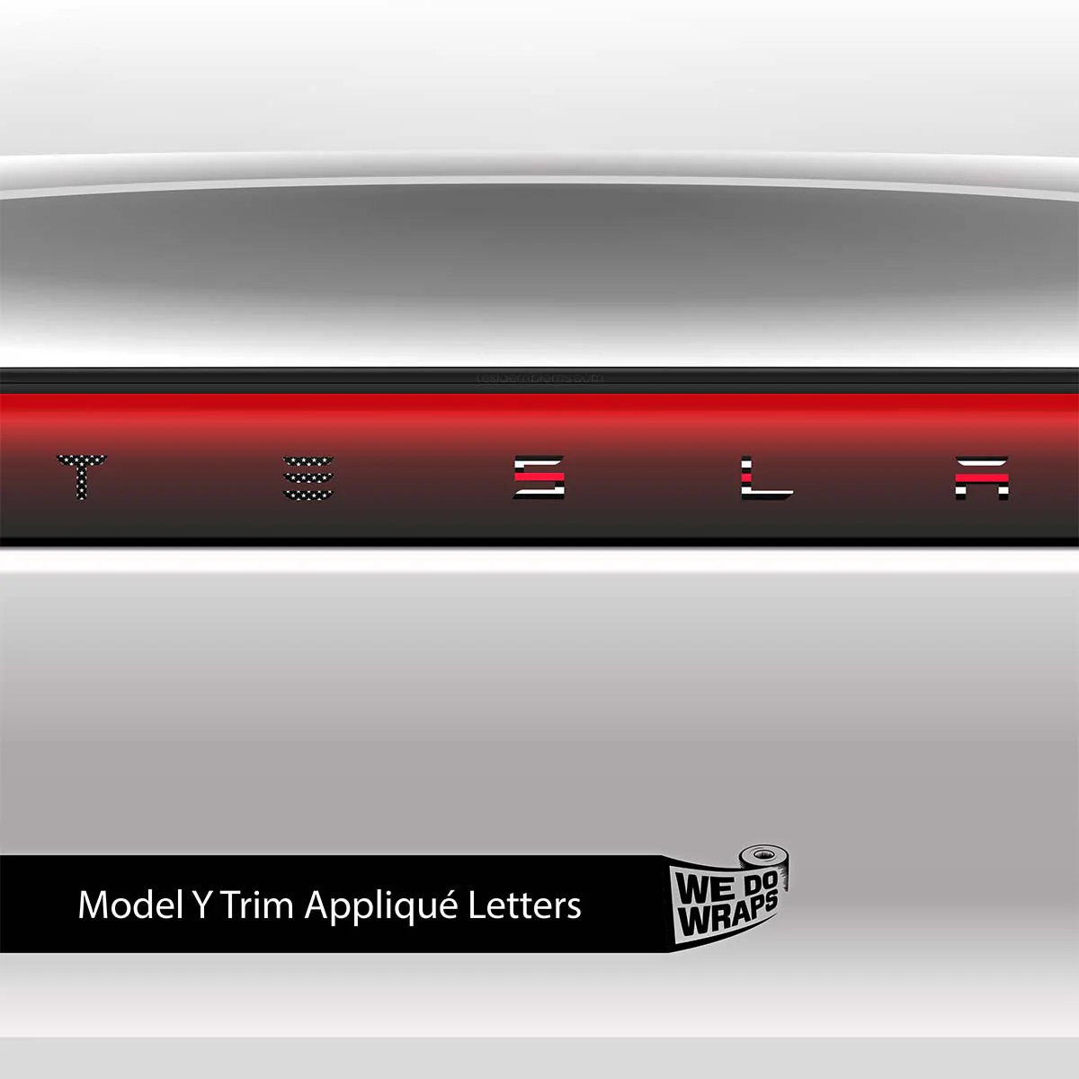 First Responders Firefighter Tesla Emblem Decals (Front + Back) | Model Y - Image 3
