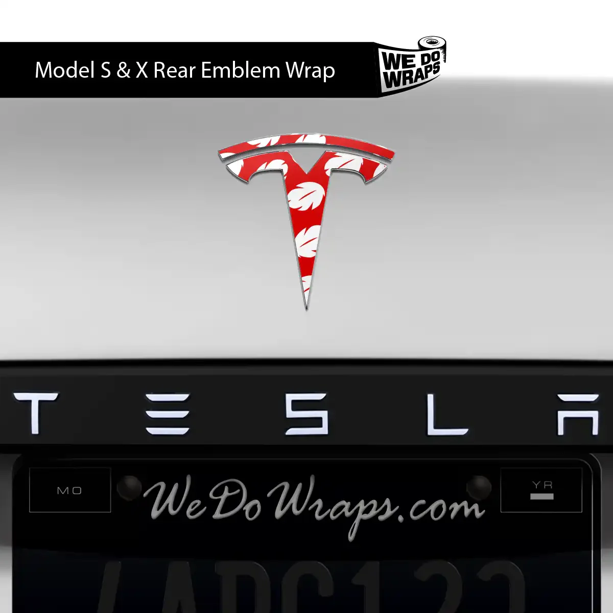 Hawaiian Tesla Emblem Decals (Front + Back) | Model S - Image 2