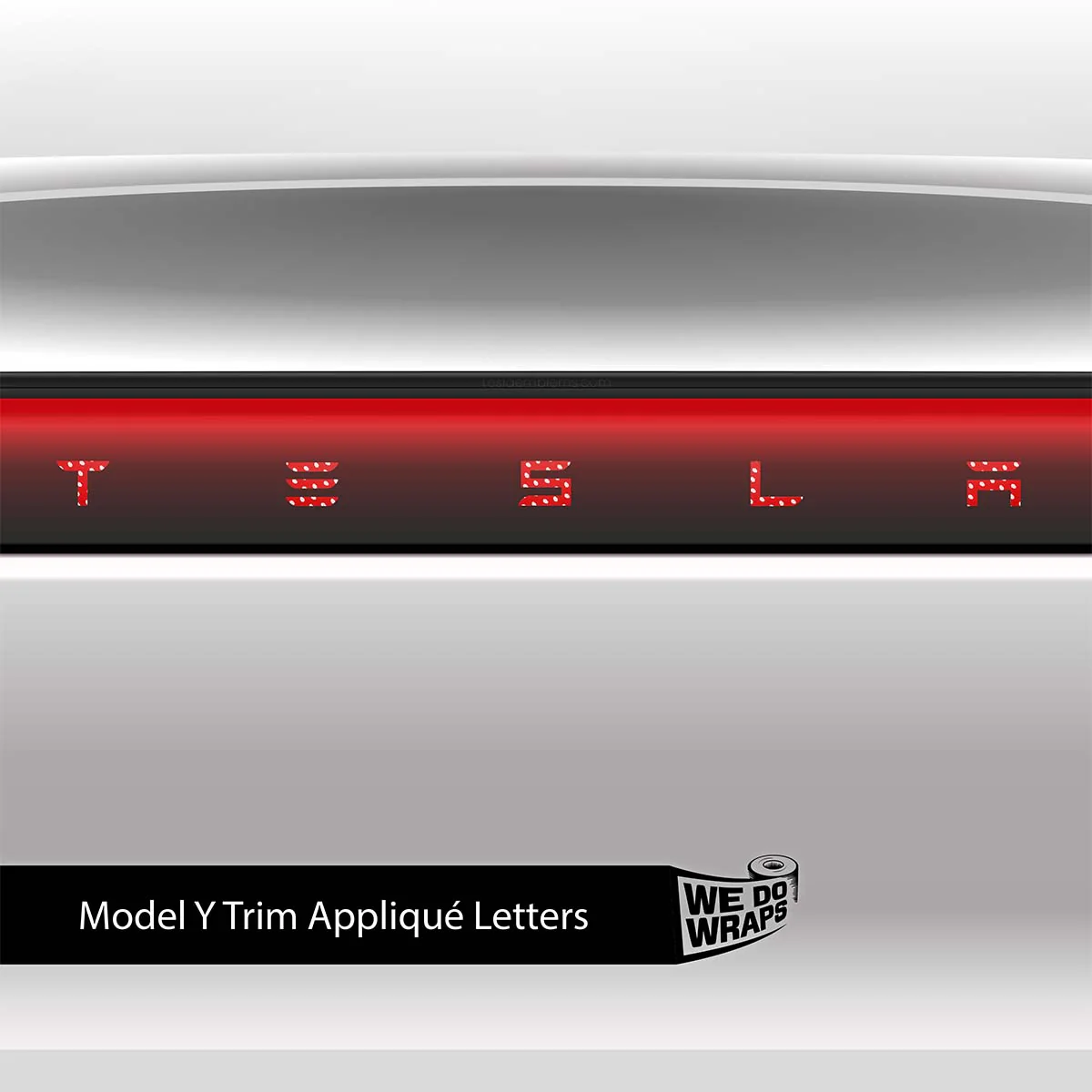 Hawaiian Tesla Emblem Decals (Front + Back) | Model Y - Image 3