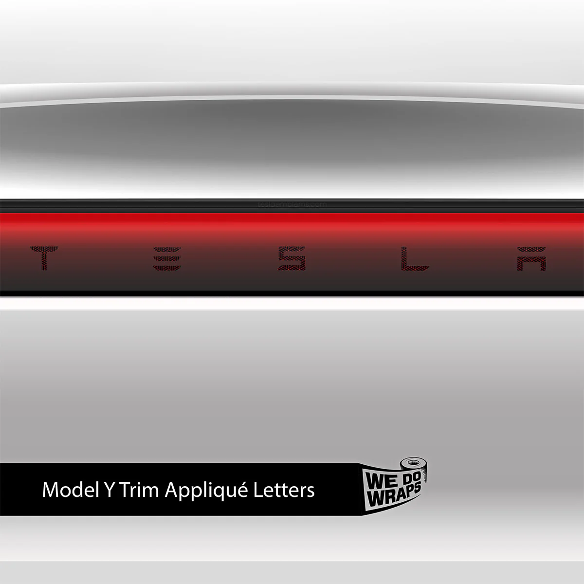 Isometric 3D Pattern Tesla Emblem Decals (Front + Back) | Model Y - Image 6