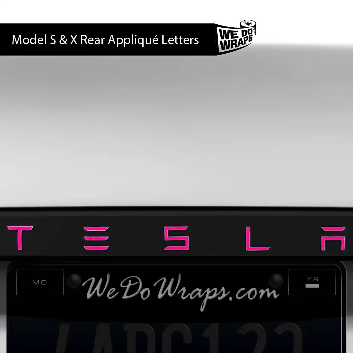 KPMF Gloss Momentum Pink Tesla Emblem Decals (Front + Back) | Model S - Image 3