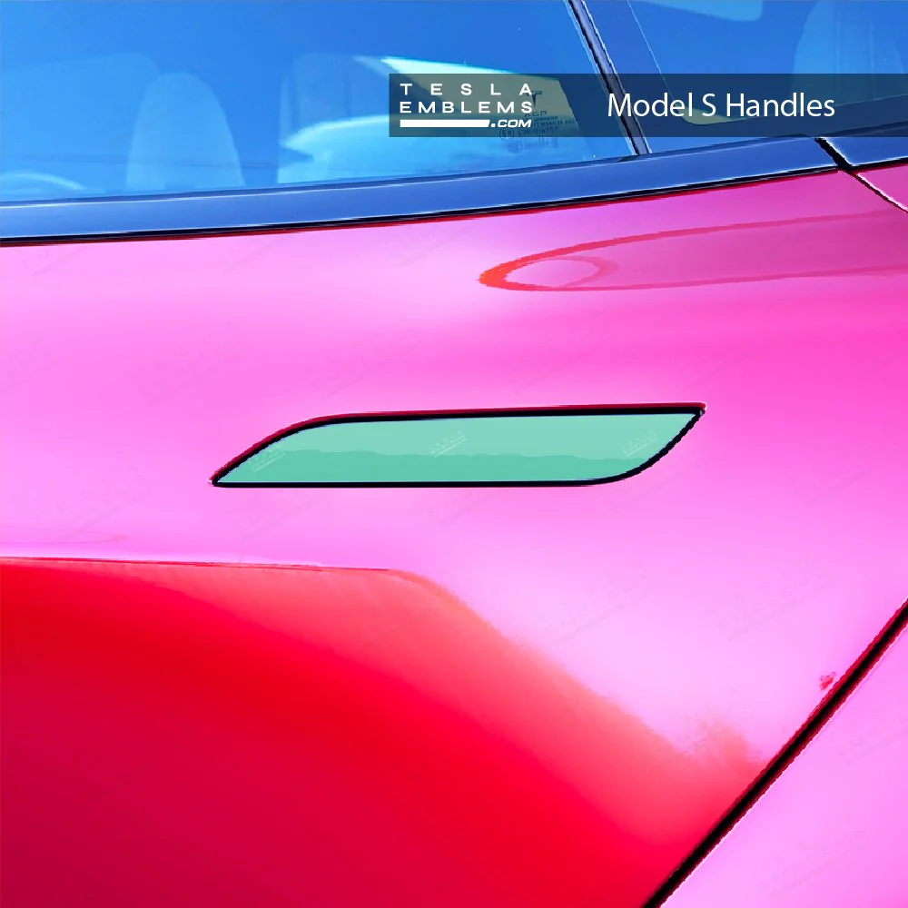 KPMF Satin Spearmint Tesla Door Handle Decals (4pcs) - Image 2