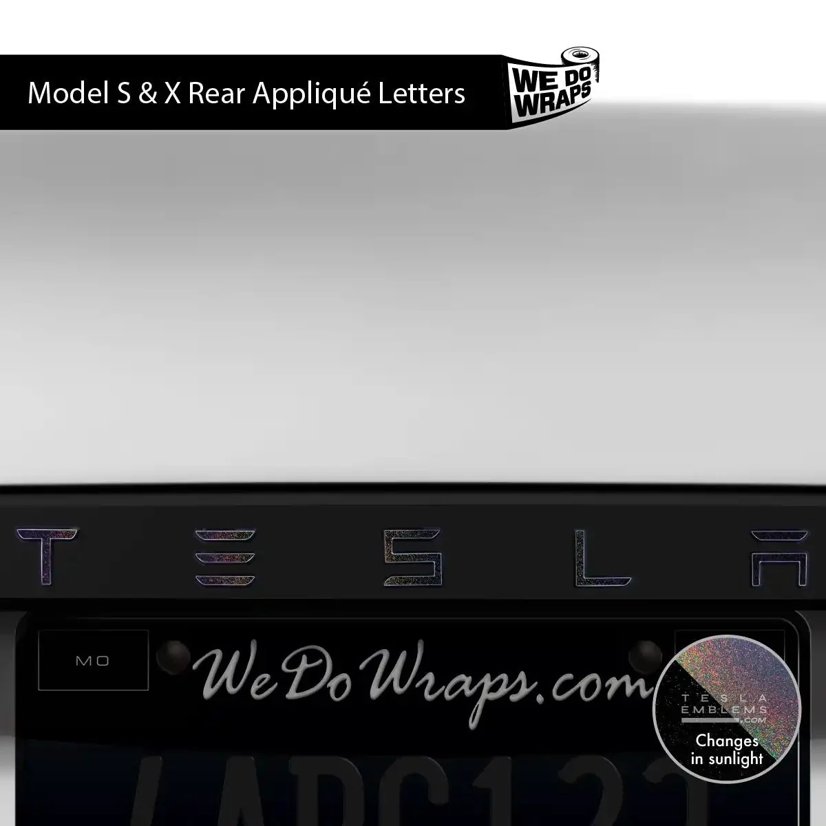 KPMF Morpheus Black Tesla Emblem Decals (Front + Back) | Model X - Image 3