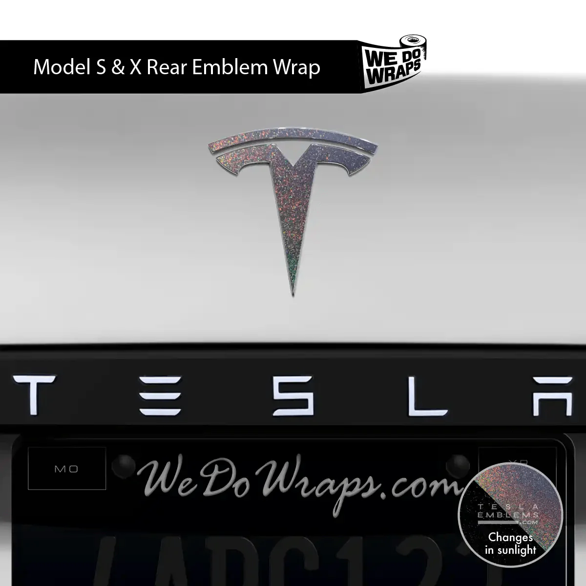 KPMF Morpheus Black Tesla Emblem Decals (Front + Back) | Model X - Image 4