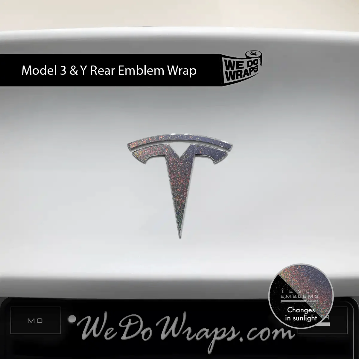 KPMF Morpheus Black Tesla Emblem Decals (Front + Back) | Model Y - Image 3